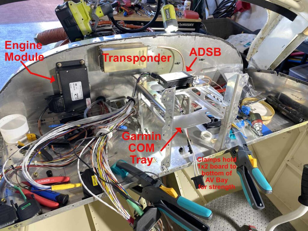 RV-12 aircraft avionics modules installed